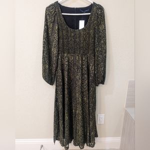 French Connection green snake print dress ntw